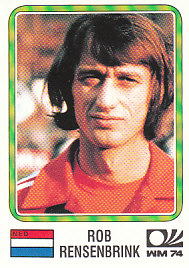 Rob Rensenbrink WC 1974 Netherlands samolepka Panini World Cup Story #90